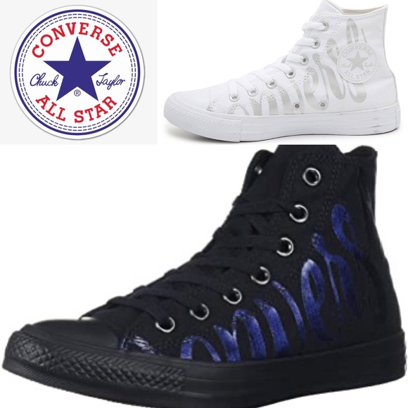 🆕⭐️ Chuck Taylor AS Logo Print Hi Top Trainer BLK - Picture 10 of 14